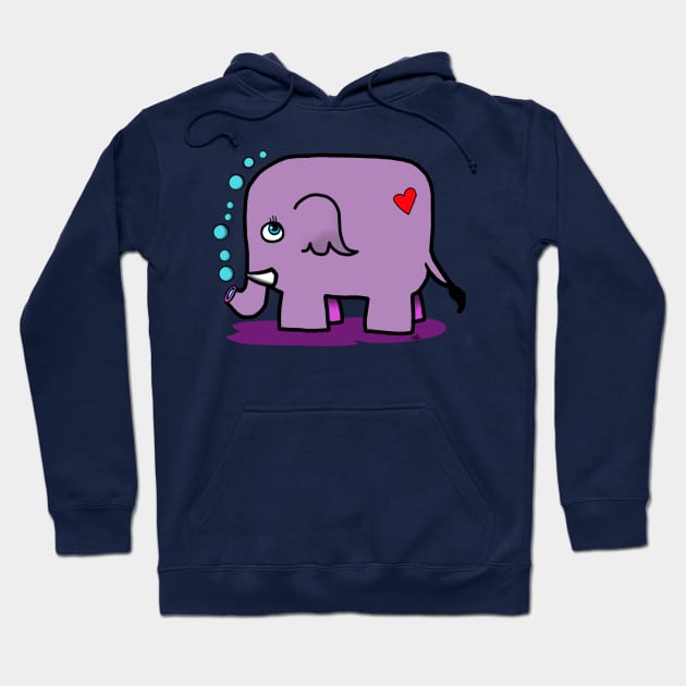 Elephant bubbles Hoodie by wolfmanjaq